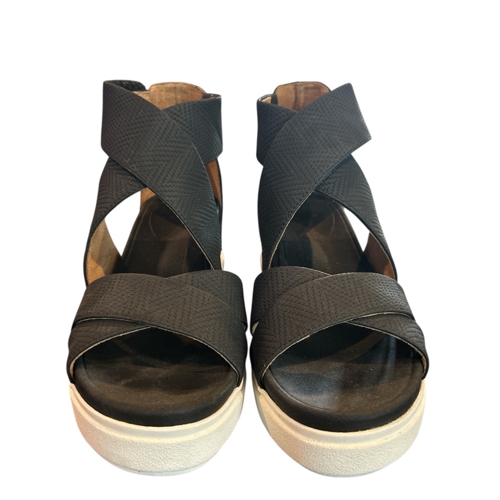 Dr. Scholl’s Sheena Wedge Sandal Women’s Size 9 Black EUC